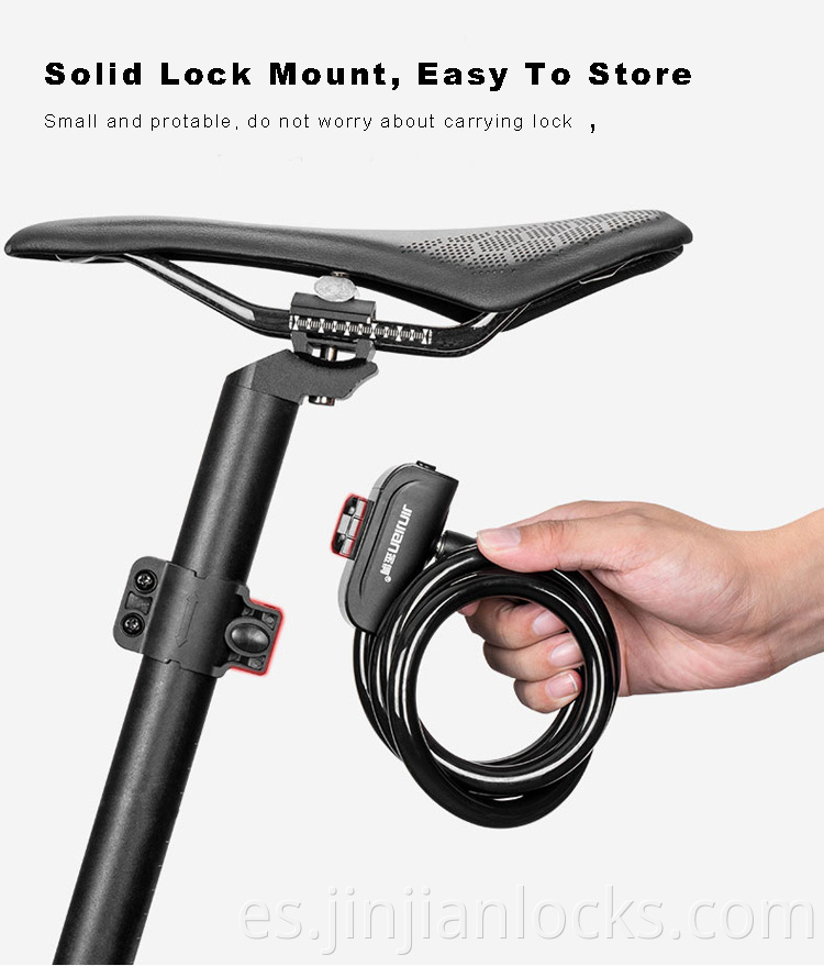 Cabeza cuadrada Mejor cerradura de bicicleta utilizada para bicicletas, escaleras, puertas, cercas, parrillas y otras necesidades de seguridad flexibles